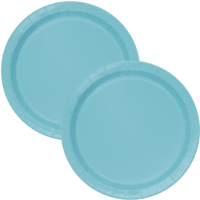 Terrific Teal Round 9" Dinner Plates, 16ct
