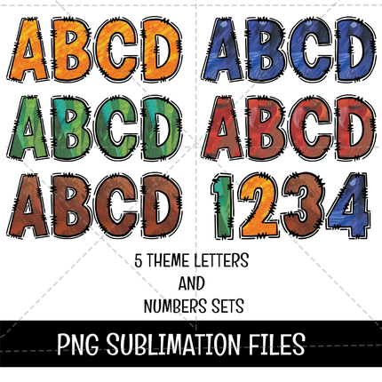 The Very Hungry Caterpillar Doodle Alphabet Letters PNG Bundle Instant Download