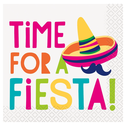 Time for a Fiesta Beverage Napkins, 16ct