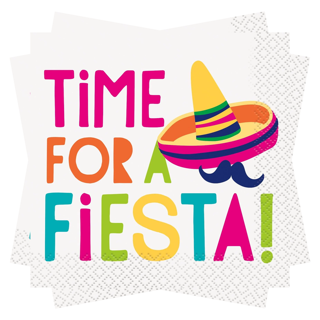Time for a Fiesta Beverage Napkins, 16ct