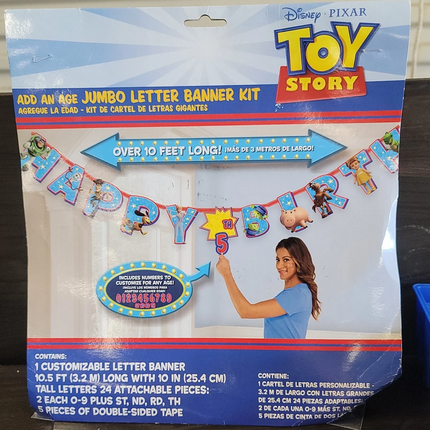 Toy Story 4 Happy Birthday Age Banner 10 ft