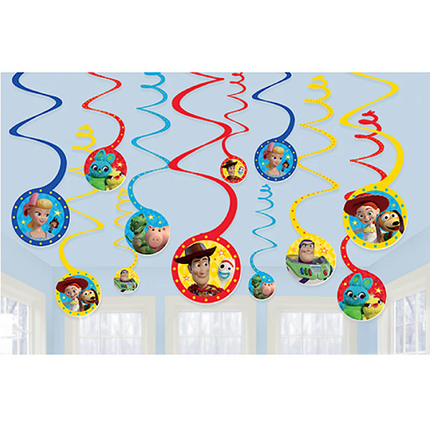 Toy Story 4 Spiral Hanging Decorations 12 ct