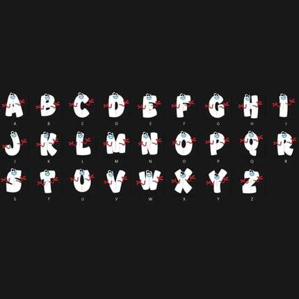 Toy Story Doodle Alphabet Letters PNG Bundle Instant Download
