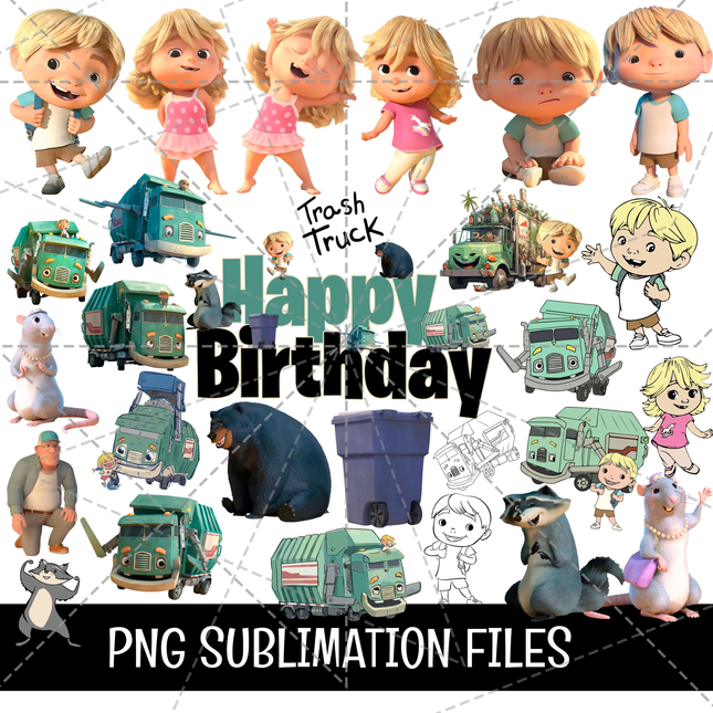30 Trash Truck Clipart Png Files Instant Download