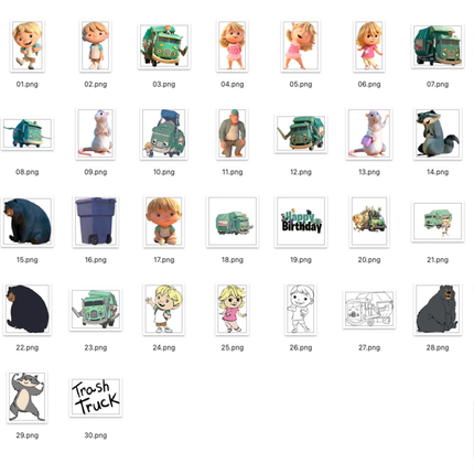 30 Trash Truck Clipart Png Files Instant Download