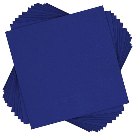 True Navy Blue Solid Luncheon Paper Napkins, 20ct