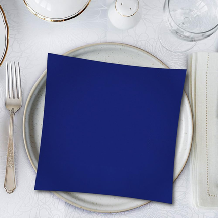 True Navy Blue Solid Luncheon Paper Napkins, 20ct
