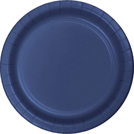 True Navy Blue Solid Round 9" Dinner Plates, 16ct
