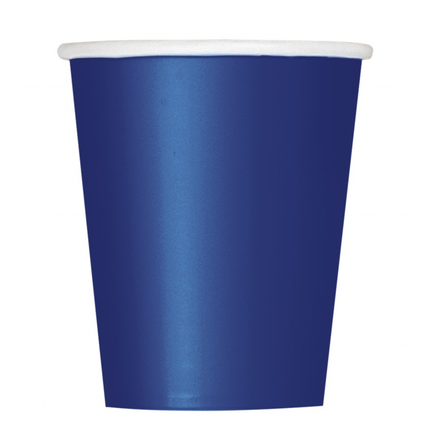 True Navy Solid 9oz Paper Cups, 20ct