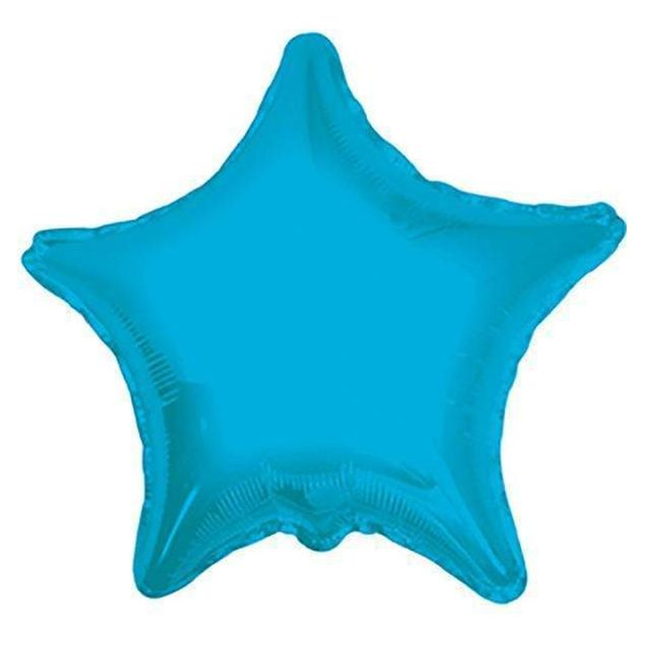 Turquoise Star Foil Balloon 18", 1 ct