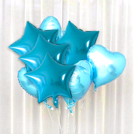 Turquoise Star Foil Balloon 18", 1 ct
