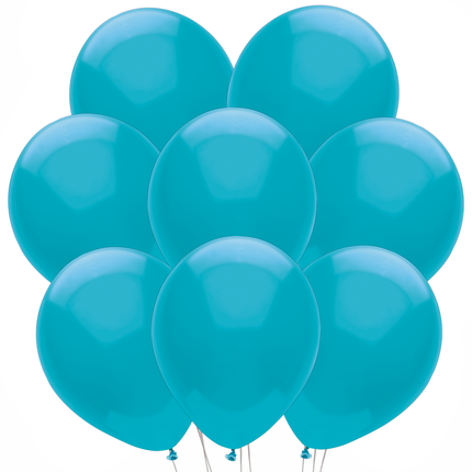 Turquoise Latex Balloons 12" - 8 ct