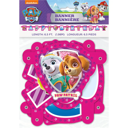 Paw Patrol Skye Girl Jointed Happy Birthday Banner, 6.5 ft