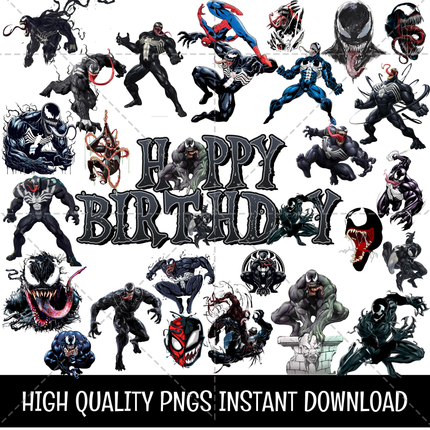30 Venom Clipart Png Files Instant Download