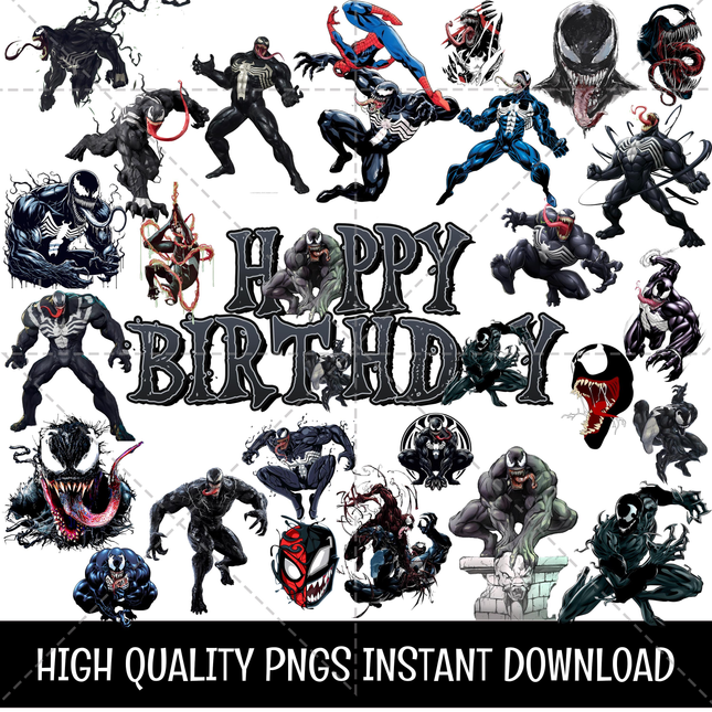 30 Venom Clipart Png Files Instant Download