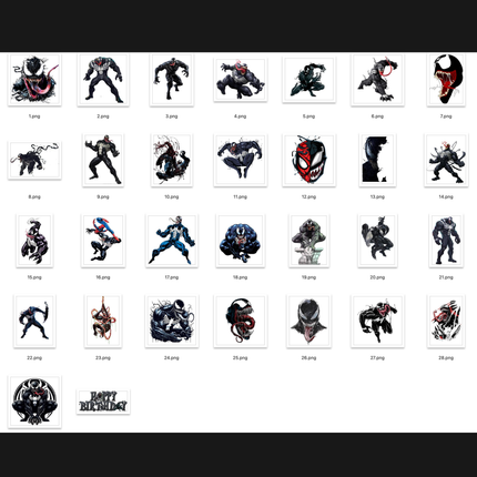 30 Venom Clipart Png Files Instant Download