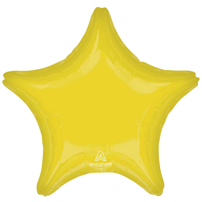 Vibrant Yellow Star Foil Balloon – 18 Inches