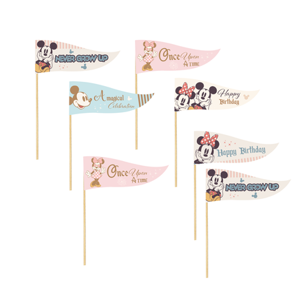 Vintage Mickey and Minnie Mouse Pennants 10 ct