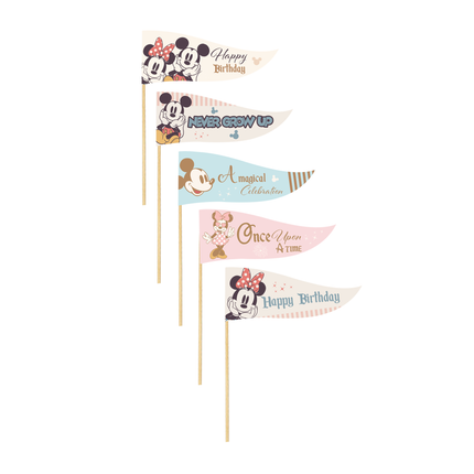 Vintage Mickey and Minnie Mouse Pennants 10 ct
