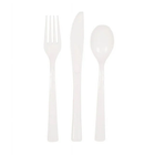 White Solid Assorted Plastic Cutlery, 18ct