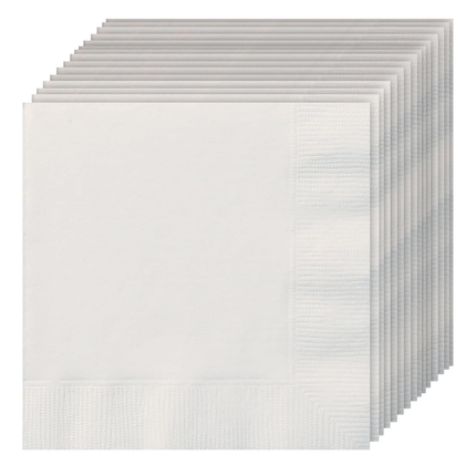 White Solid Luncheon Napkins, 20ct
