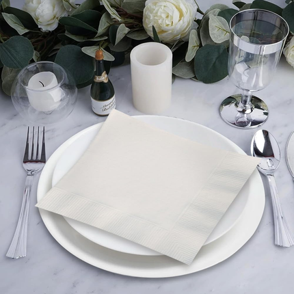 White Solid Luncheon Napkins, 20ct