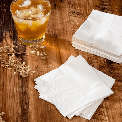 White Solid Luncheon Napkins, 20ct