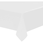 White Solid Rectangular Plastic Table Cover, 54