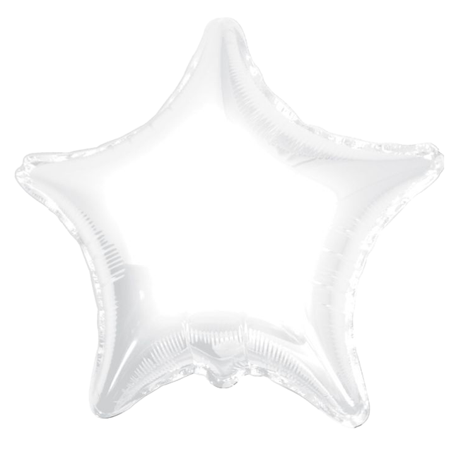 White Star Foil Balloon 18", 1 ct