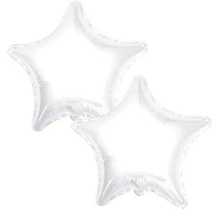 White Star Foil Balloon 18", 1 ct