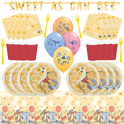 Winnie The Pooh Birthday Party Supplies Set for 8 Guests