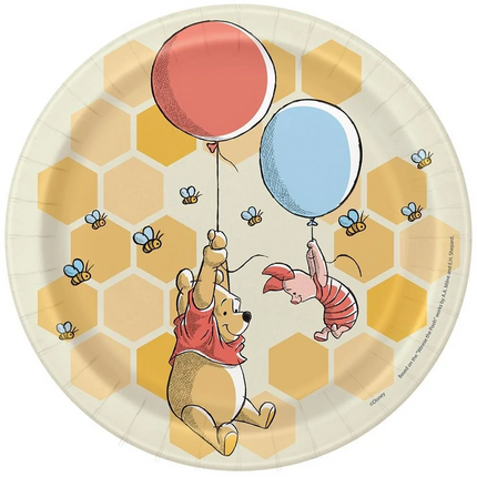Winnie the Pooh Dessert Paper Plates, 7 in, 8 Ct