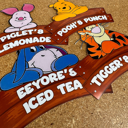 Winnie the Pooh Party Drink Labels, 4ct