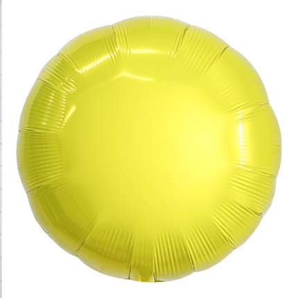 Yellow Round Foil Balloon 18″