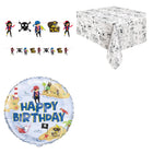 Ahoy Pirate Banner, Tablecloth and Foil Balloon Set - set overview
