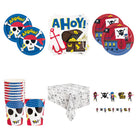 Ahoy Pirate Coordinated Party Supplies Set for 16 Guests - set overview