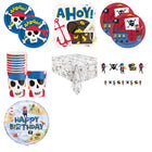 Ahoy Pirate Party Supplies and Foil Balloon Set for 16 Guests - set overview