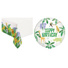 Animal Safari Tablecloth and Foil Balloon Set - set overview