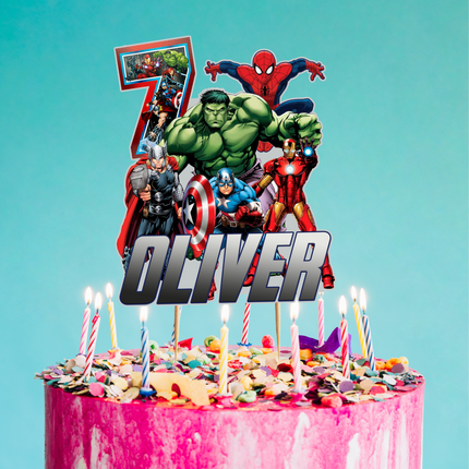 Avengers CardStock Cake Topper 7"