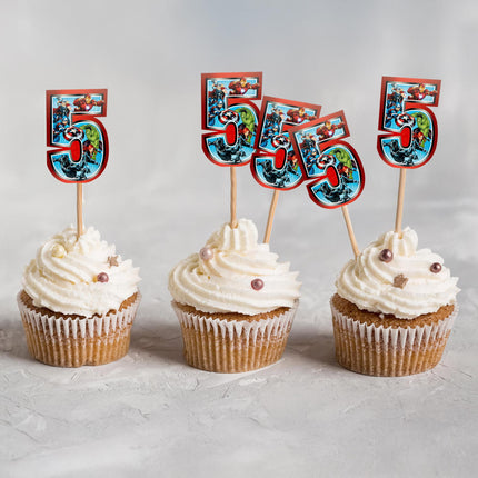 Avengers Number Cupcake Toppers, 10 Count – Ages 1–9