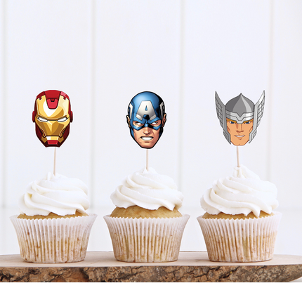 Avengers Superhero Cupcake Toppers 10 ct