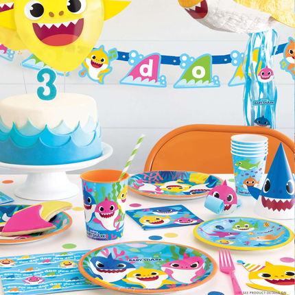 Baby Shark Birthday Party Supplies Set for 16 Guests