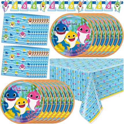 Baby Shark Birthday Decorations – Serves 16 Guests