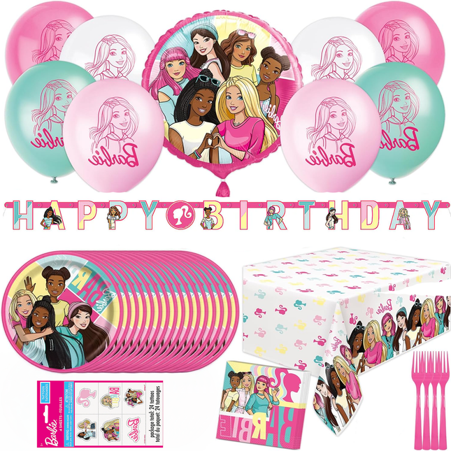 Barbie Birthday Party Decorations Set – Serves 16 Guests