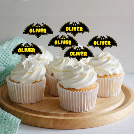 SuperHero Batman Birthday Custom Cupcake Toppers 10 ct