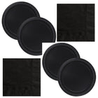 Black Solid Dinner Plates and Napkins Set for 16 Guests - set overview