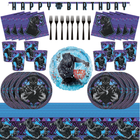 Black Panther Birthday Party Supplies Set for 8 Guests