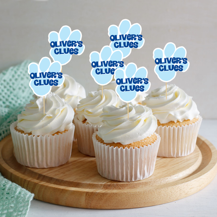 Blues Clues Birthday Custom Name Cupcake Toppers 10 ct