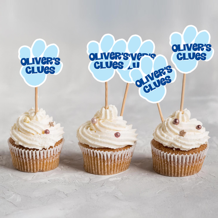 Blues Clues Birthday Custom Name Cupcake Toppers 10 ct
