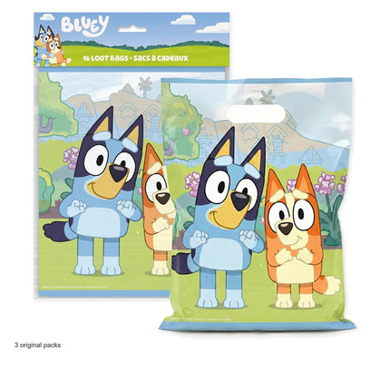 Bluey Party Favor Bags, 24 Count Bundle - original package contents